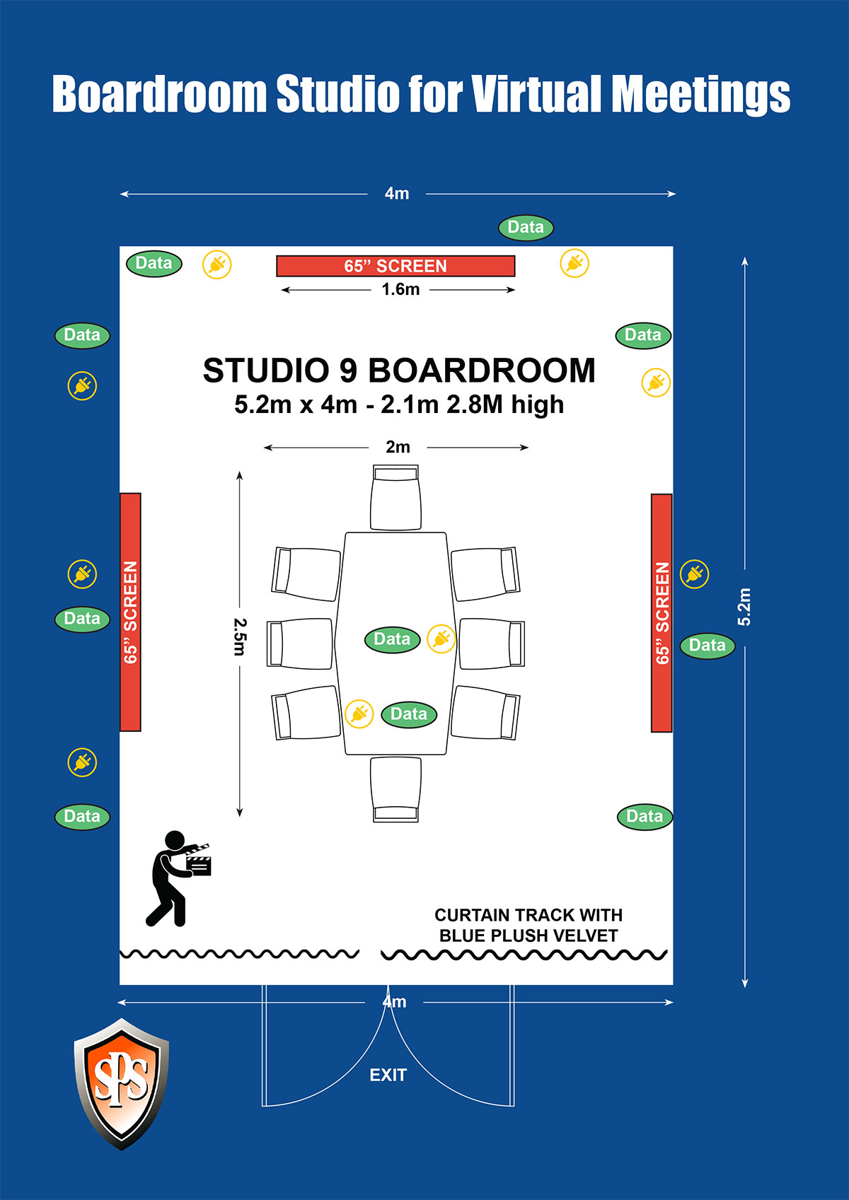 Studio 9 Boardroom Floorplan